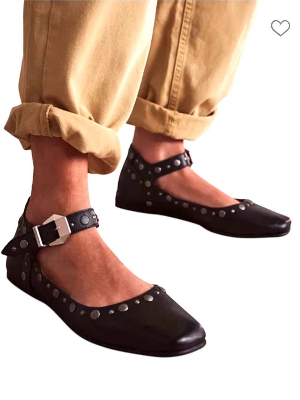 🆕 Free People Mystic Mary Jane Studded Ankle Flats - Picture 4 of 10